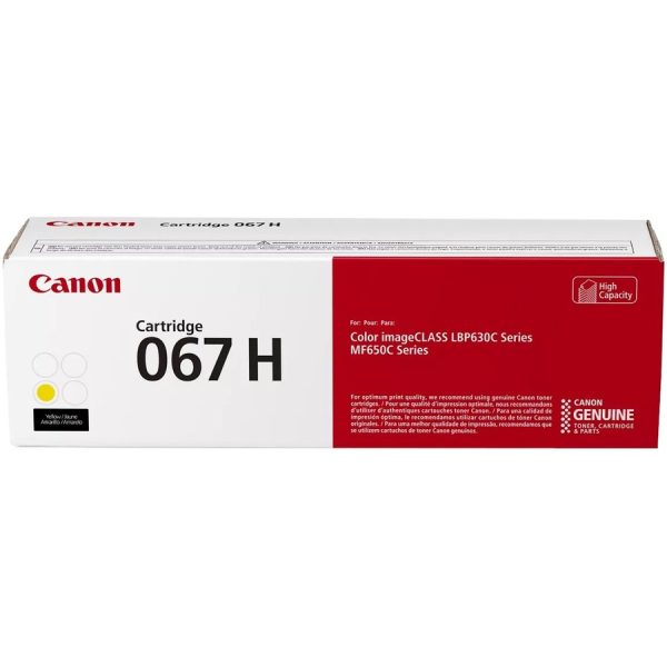 Canon 067 Original High Yield Laser Toner Cartridge - Yellow - 1 Each - Image 4