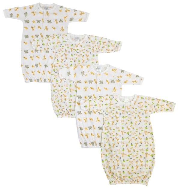 Unisex Newborn Baby 4 Piece Gown Set Nc_0772