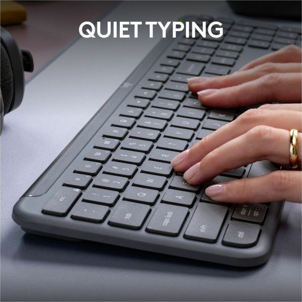 Logitech Signature Slim K950 Wireless Keyboard, Sleek Design, Quiet Typing, Bluetooth, Multi-OS, Graphite - Image 6