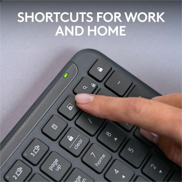 Logitech Signature Slim K950 Wireless Keyboard, Sleek Design, Quiet Typing, Bluetooth, Multi-OS, Graphite - Image 8
