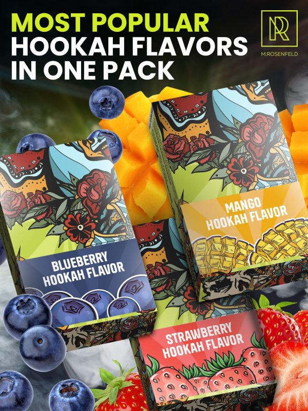 Passionate Hookah Flavors Set   3 x 50g non tobacco hookah flavor for your Hookah Bowl (Blueberry   Strawberry   Mango) Hookah Bundle Pack of 3   Try these Tobacco Free Shisha - Image 2