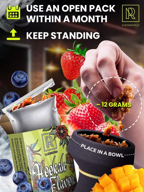 Passionate Hookah Flavors Set   3 x 50g non tobacco hookah flavor for your Hookah Bowl (Blueberry   Strawberry   Mango) Hookah Bundle Pack of 3   Try these Tobacco Free Shisha - Image 7