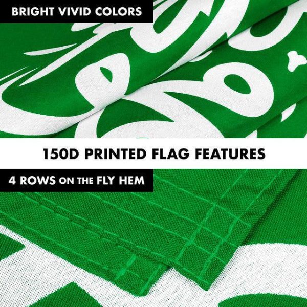 G128 Combo Pack: 6 Feet Tangle Free Spinning Flagpole (Black) Saudi Arabia Saudi Arabian Flag 3x5 ft Printed 150D Brass Grommets (Flag Included) Aluminum Flag Pole - Image 5