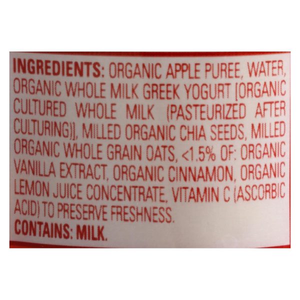 Happy Tot Super Morning Organic Apples, Cinnamon, Yogurt And Oats + Super Chia  - Case of 16 - 4 OZ - Image 2