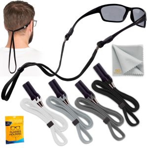 SIGONNA Eye Glasses Holders Around Neck   Glasses Strap Anti Slip   Sunglasses Strap Holder for Men Women   Eyeglasses Strap Lanyard   Eyeglass Holder Strap Chain   4 Cords