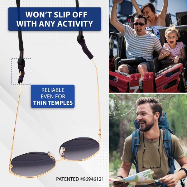 SIGONNA Eye Glasses Holders Around Neck   Glasses Strap Anti Slip   Sunglasses Strap Holder for Men Women   Eyeglasses Strap Lanyard   Eyeglass Holder Strap Chain   4 Cords - Image 2