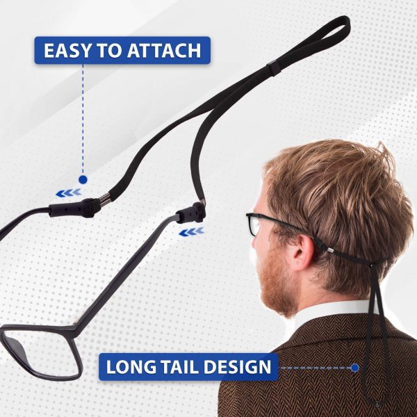 SIGONNA Eye Glasses Holders Around Neck   Glasses Strap Anti Slip   Sunglasses Strap Holder for Men Women   Eyeglasses Strap Lanyard   Eyeglass Holder Strap Chain   4 Cords - Image 3