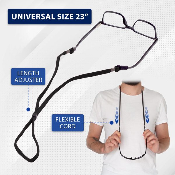 SIGONNA Eye Glasses Holders Around Neck   Glasses Strap Anti Slip   Sunglasses Strap Holder for Men Women   Eyeglasses Strap Lanyard   Eyeglass Holder Strap Chain   4 Cords - Image 5