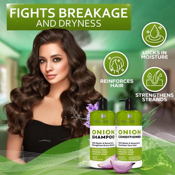 Onion Shampoo and Conditioner Set   With Rosemary and Biotin   Thickening Products for Women and Men   Volumizing Salon Grade Formula for Thinning Hair Care   Hydrating Moisturizing and Sulfate Free - Image 5