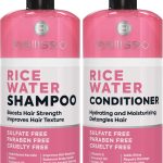 Rice Water Shampoo and Conditioner Set   Sulfate Free for Thin and Fine Hair   Fuller Thickening Formula for Women and Men   With Strengthening Saw Palmetto   Anti Thinning Volumizing for Thick Hair