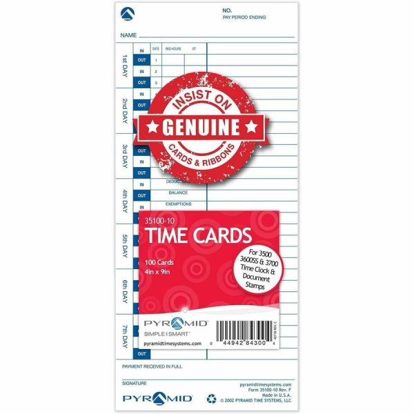 Pyramid Time Systems Time Card - Image 4
