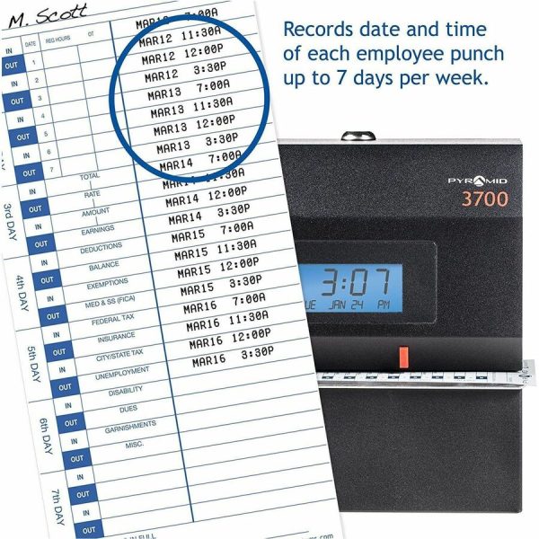 Pyramid Time Systems Time Card - Image 7