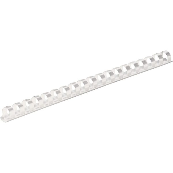 Fellowes Plastic Combs - Round Back, 3/8" , 55 sheets, White, 100 pk - Image 2