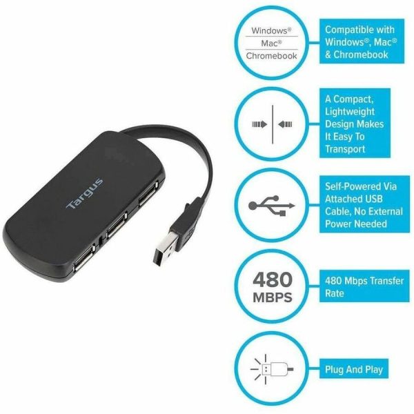 Targus ACH114US 4-Port USB Hub - Image 7