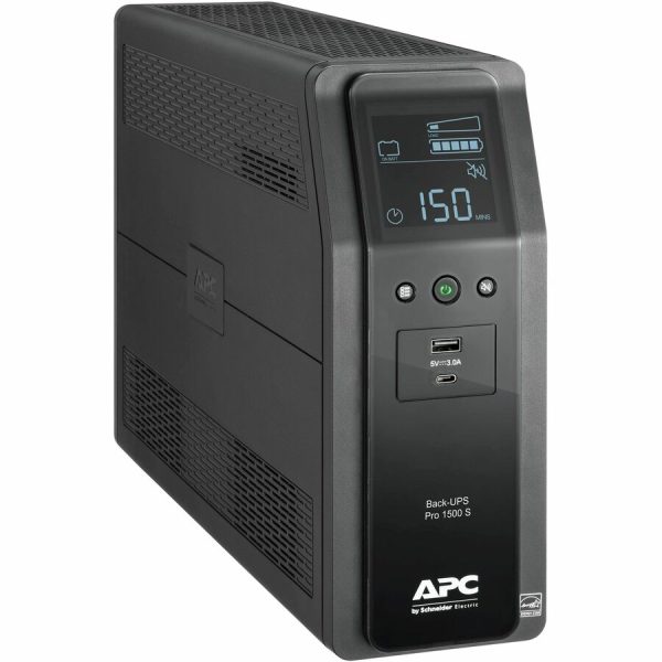 APC Back-UPS Pro, 1500VA/900W, Tower, 120V, 10x NEMA 5-15R outlets, AVR, USB Type A + C ports, LCD, User Replaceable Battery - Image 4