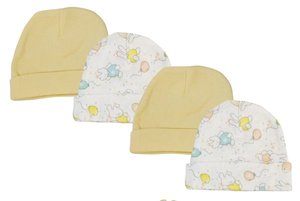 Baby Boy, Baby Girl, Unisex Infant Caps (pack Of 4) Nc_0281