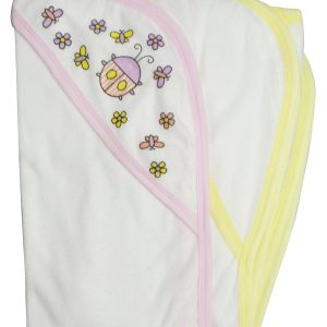 Infant Hooded Bath Towel (pack Of 2) 021-pink--021b-yellow