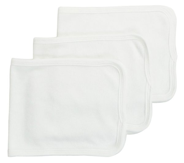 Baby Burpcloth With White Trim (pack Of 3) 1025-w-3
