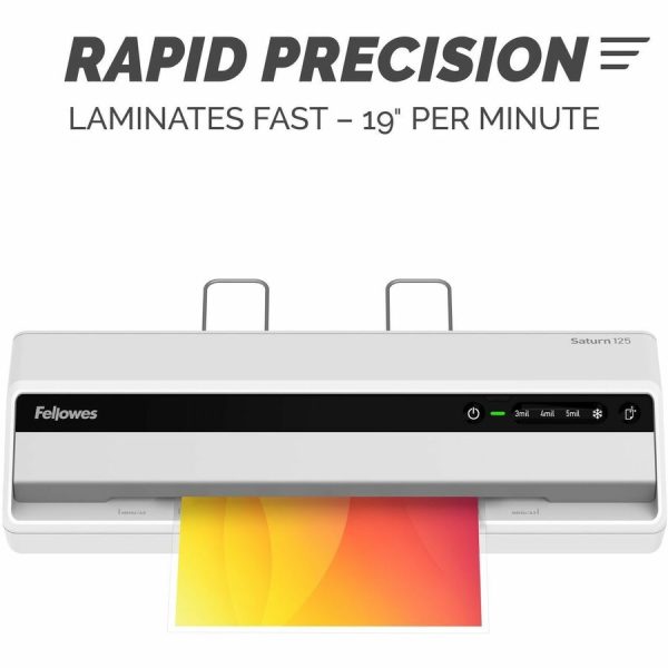 Fellowes Saturn 125 Thermal Laminator Machine for Home or Office with Pouch Starter Kit, 12.5 inch, Fast Warm-Up, Jam-Free Design (57366061) - Image 3