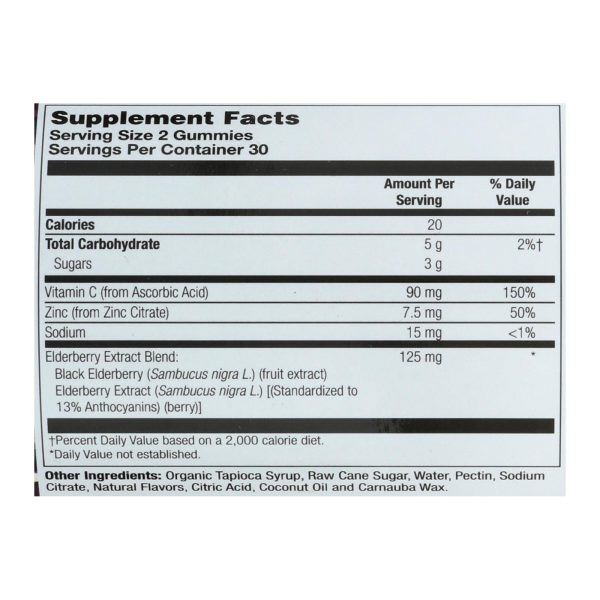 Zand - Gummies Elderberry Zinc - 1 Each - 60 CT