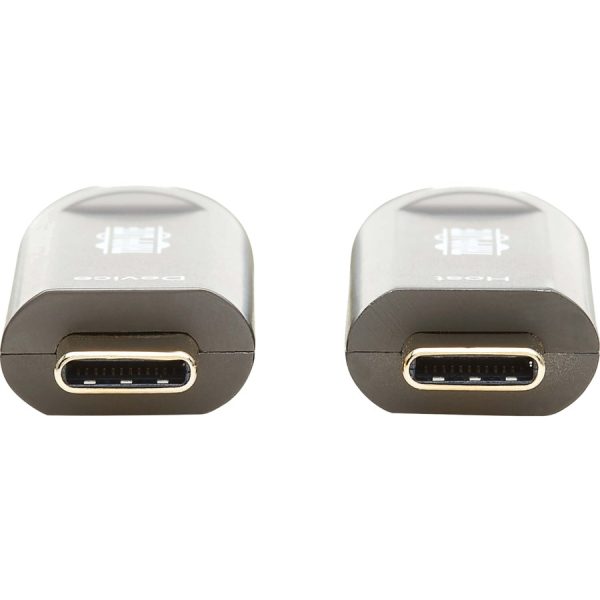 Eaton Tripp Lite Series USB-C AOC Cable (M/M) - USB 3.2 Gen 2 (10 Gbps) Plenum-Rated Fiber Active Optical Cable - Data Only, Backward Compatible, Black, 15 m (49 ft.) - Image 3
