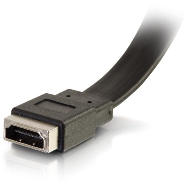 C2G 1-Gang HDMI Pass Through Wall Plate with Two Keystone Jacks - Aluminum - Image 3