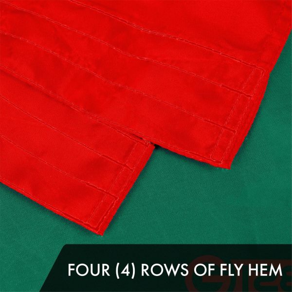 G128 2 Pack: Mexico Mexican Flag | 6x10 Ft | ToughWeave Series Embroidered 300D Polyester | Country Flag, Embroidered Design, Indoor/Outdoor, Brass Grommets - Image 5