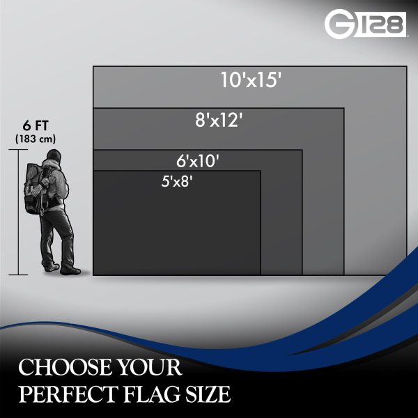 G128 Georgia State Flag | 6x10 Ft | StormFlyer Series Embroidered 220GSM Spun Polyester | Embroidered Design, Indoor/Outdoor, Brass Grommets, Heavy Duty, All Weather - Image 10