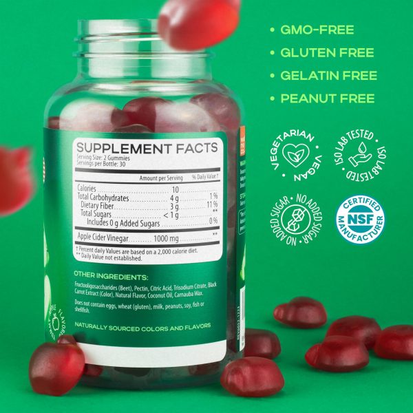 Advanced Keto ACV Gummies for Weight Loss 1000 Mg   ACV Gummies for Digestion Metabolism Detox   Apple Cider Vinegar Beet FOS Fiber   Keto Supplement Kelly Clarkson for Men and Women   Sugar Free - Image 2