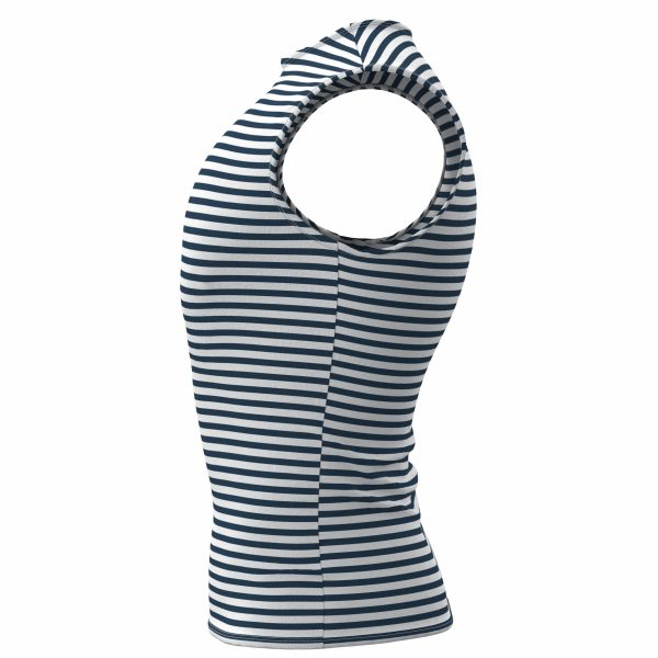 Genuine Striped Tank Top Sleeveless Shirt Dark Blue Cotton Original Telnyashka Тельняшка S - Image 3