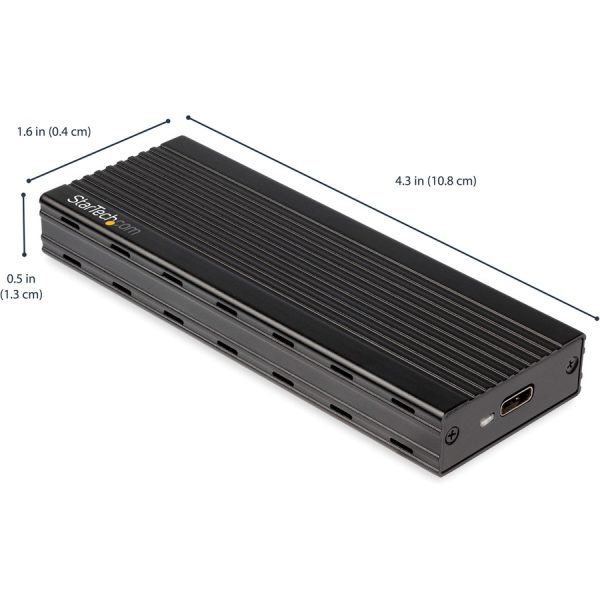 StarTech.com USB-C (10Gbps) to M.2 NVMe SSD Enclosure - Portable M.2 PCIe Aluminum Case - 1GB/s Read & Write - Mac & PC - Image 5