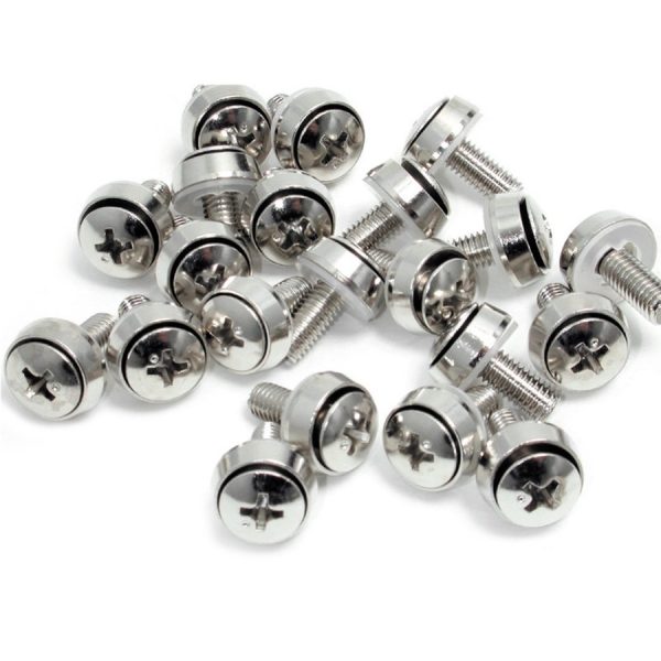 StarTech.com M6 x 12mm - Screws - 100 Pack - M6 Mounting Screws for Server Rack & Cabinet - Image 2