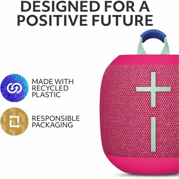 Ultimate Ears WONDERBOOM 4 Portable Waterproof Bluetooth Speaker With Big Bass and 360-Degree Sound, Dustproof Floating Speaker With 131ft (40m) Range, Pink - Image 6