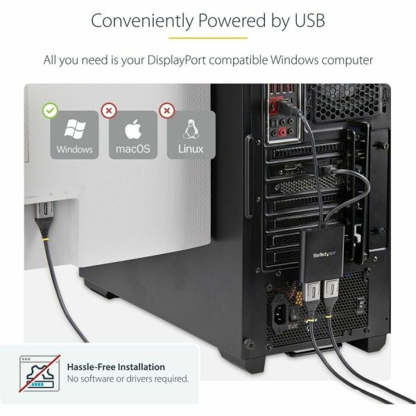 StarTech.com Dual-Monitor DisplayPort 1.2 Splitter, DisplayPort to 2x DP Multi-Monitor Adapter, Dual 4K 30Hz Computer MST Hub, Windows - Image 4