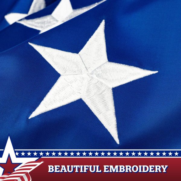 Fan Flag 5x10FT 10-Pack Embroidered Polyester By G128 - Image 3