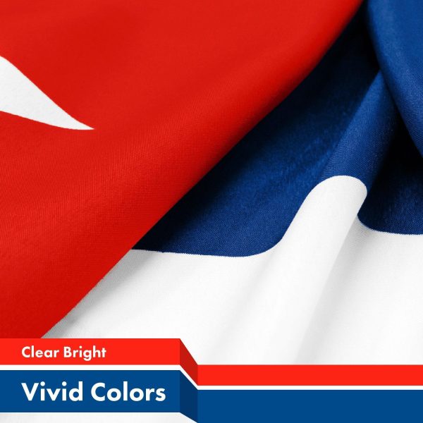 G128 Republic of Cuba Cuban Flag | 3x5 feet | Printed 150D, Indoor/Outdoor, Vibrant Colors, Brass Grommets, Quality Polyester, Much Thicker More Durable Than 100D 75D Polyester - Image 3