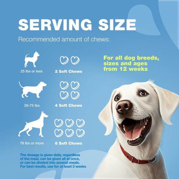 Hemp Calming Chews for Dogs   Dog Calming Treats   Anxiety Relief for Dogs with L Theanine Chamomile Extract Valerian Root   Dog Anxiety Relief for Travel Vet Visits Thunderstorms Nail Trimming - Image 8