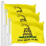 Gadsden Dont Tread on Me Flag 3x5 Ft 3-Pack Printed 150D Polyester By G128