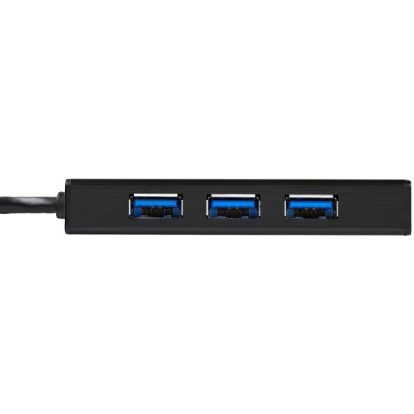 StarTech.com 3 Port Portable USB 3.0 Hub with Gigabit Ethernet Adapter NIC - 5Gbps - Aluminum w/ Cable - Image 5