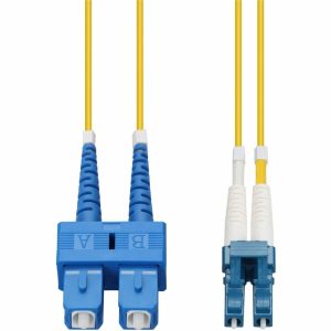 AddOn 2m LC (Male) to SC (Male) Yellow OS2 Duplex Fiber OFNR (Riser-Rated) Patch Cable