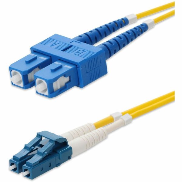 AddOn 2m LC (Male) to SC (Male) Yellow OS2 Duplex Fiber OFNR (Riser-Rated) Patch Cable - Image 2