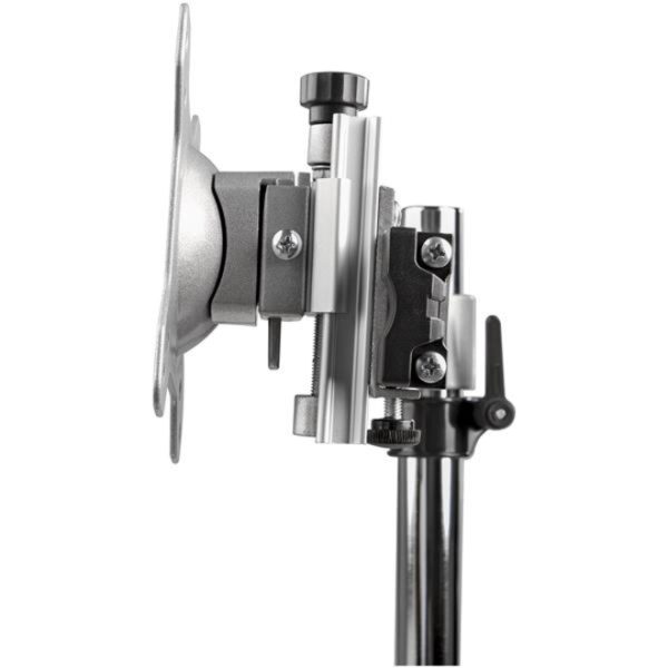 StarTech.com Dual Monitor Stand, Free Standing Desktop Pole Stand for 2x 24" (17.6lb/8kg) VESA Mount Displays, Height Adjustable, Silver - Image 2