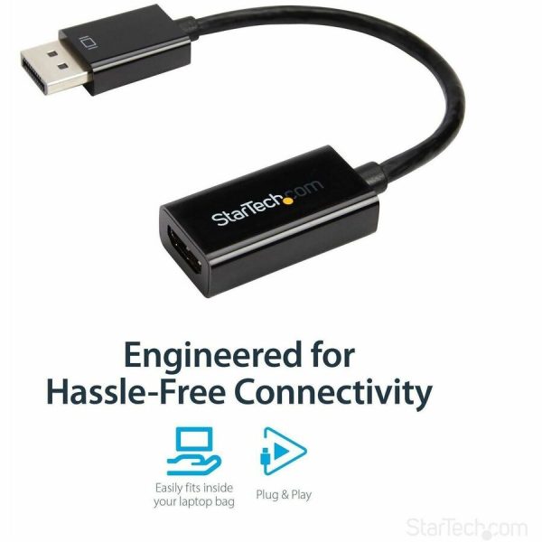StarTech.com DisplayPort to HDMI Adapter, 4K 30Hz Active DP to HDMI Video Converter, Ultra HD DP 1.2 to HDMI 1.4 Monitor Adapter Dongle - Image 3
