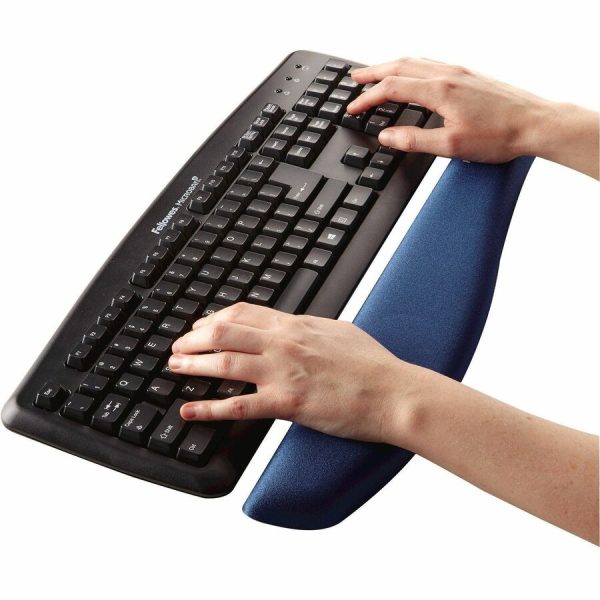 Fellowes® PlushTouch™ Foam Keyboard Wrist Rest with MICROBAN® - Blue (9287401) - Image 3