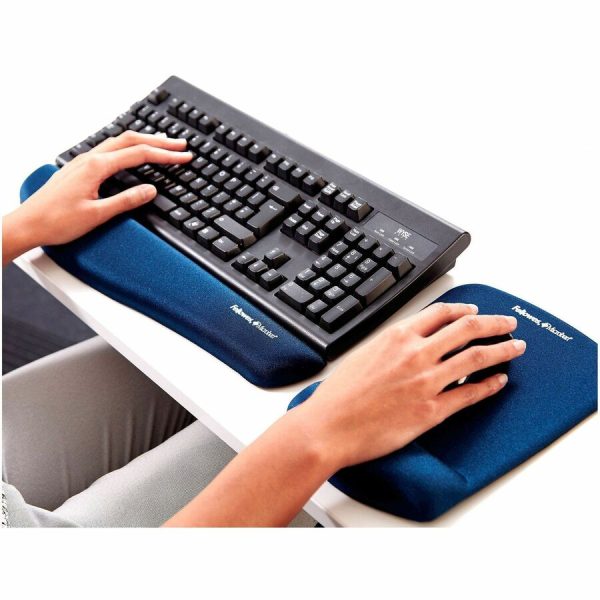Fellowes® PlushTouch™ Foam Keyboard Wrist Rest with MICROBAN® - Blue (9287401) - Image 4