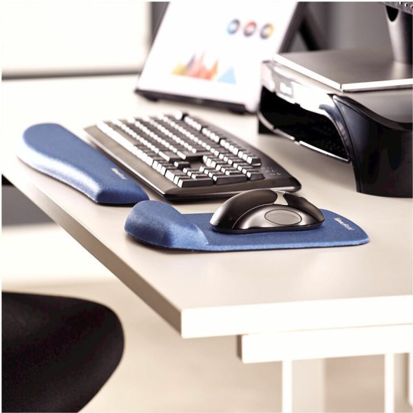 Fellowes® PlushTouch™ Foam Keyboard Wrist Rest with MICROBAN® - Blue (9287401) - Image 5