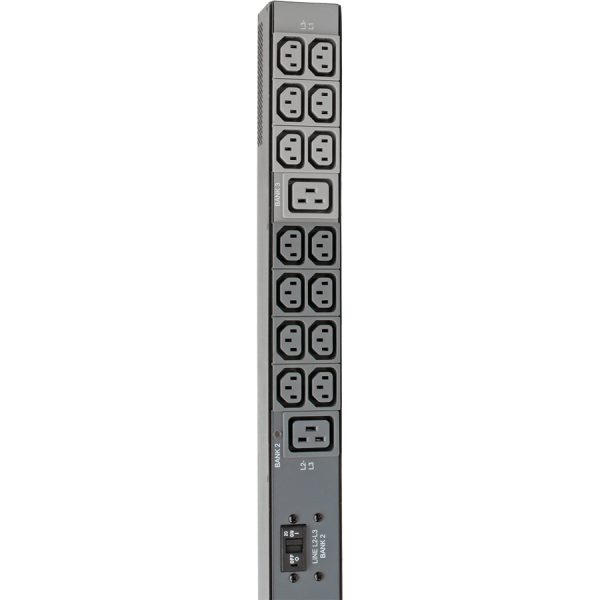 Eaton Tripp Lite Series 14.5kW 200-240V 3PH Monitored PDU - LX Interface, Gigabit, 48 Outlets, IEC 309 60A Blue Input, LCD, 3 m Cord, 0U 1.8 m Height, TAA - Image 2