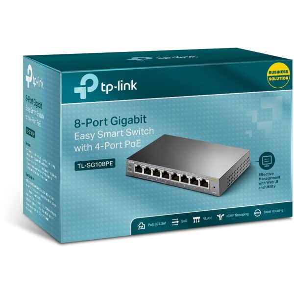 TP-Link TL-SG108PE - 8-Port Gigabit Easy Smart Switch with 4-Port PoE - Image 5