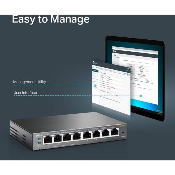 TP-Link TL-SG108PE - 8-Port Gigabit Easy Smart Switch with 4-Port PoE - Image 6