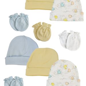 Boys Baby Caps And Mittens (pack Of 12) Nc_0266